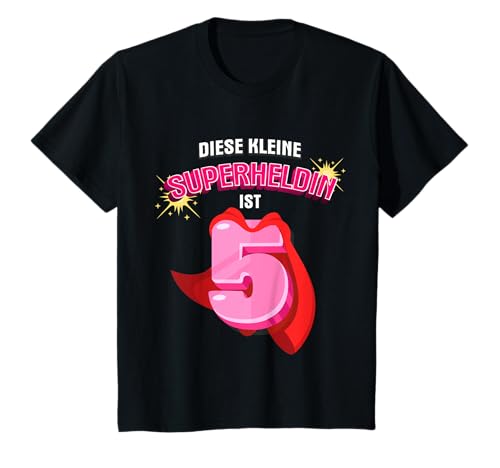 Kinder Diese kleine Superheldin ist 5 Jahre alt Held 5. Geburtstag T-Shirt Kinder Diese kleine Superheldin ist 5 Jahre alt Held 5. Geburtstag T-Shirt von Superhelden Geschenk Kinder ab 5 Jahren Mädchen