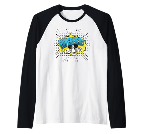 Superheld im Training, lustiges Comic-Stil für Kinder Raglan Superheld im Training, lustiges Comic-Stil für Kinder Raglan von Superhero Kids Training Comic Style