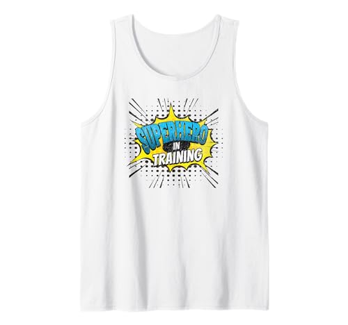 Superheld im Training, lustiges Comic-Stil für Kinder Tank Top Superheld im Training, lustiges Comic-Stil für Kinder Tank Top von Superhero Kids Training Comic Style