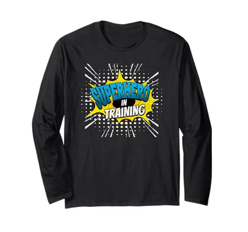 Superheld in Training Funny Kids Comic Style Hero Langarmshirt Superheld in Training Funny Kids Comic Style Hero Langarmshirt von Superhero Kids Training Comic Style