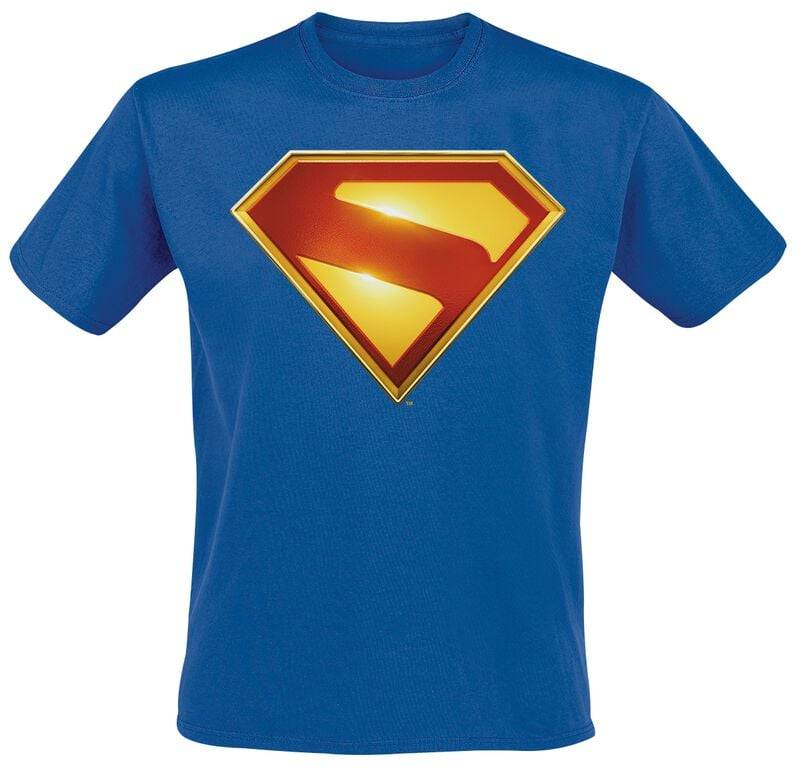 Superman 2025 - Superman Gleaming Logo T-Shirt blau in L von Superman