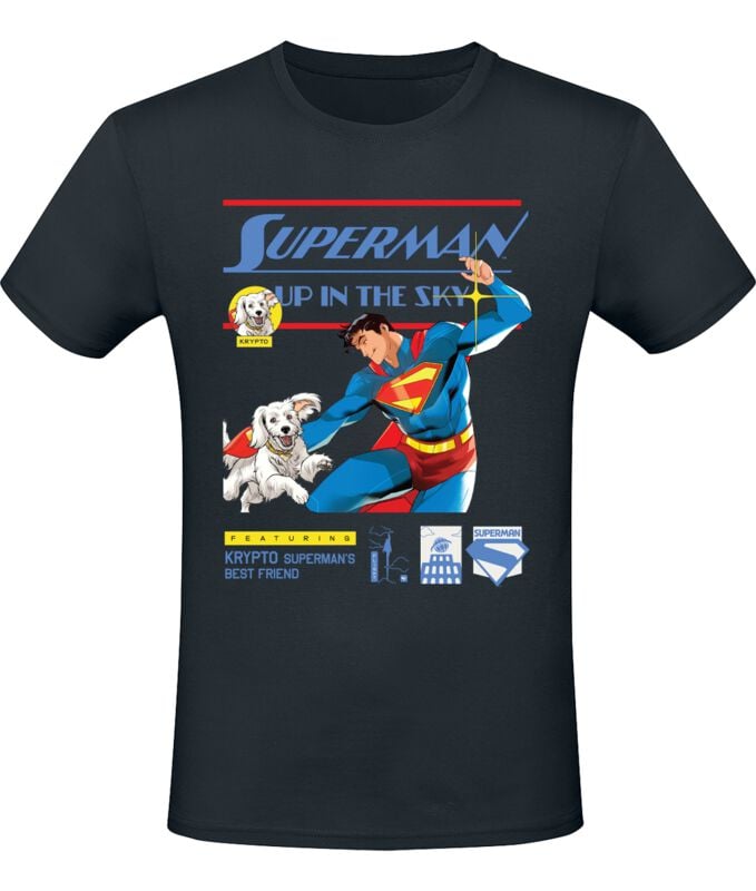 Superman 2025 - Superman Up In The Sky T-Shirt schwarz in XXL von Superman