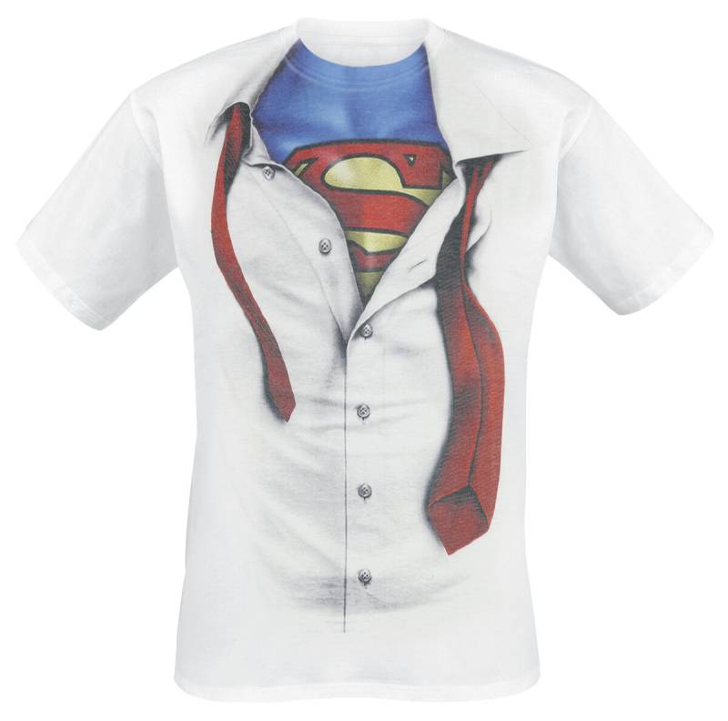 Superman Clark Kent T-Shirt weiß in M von Superman