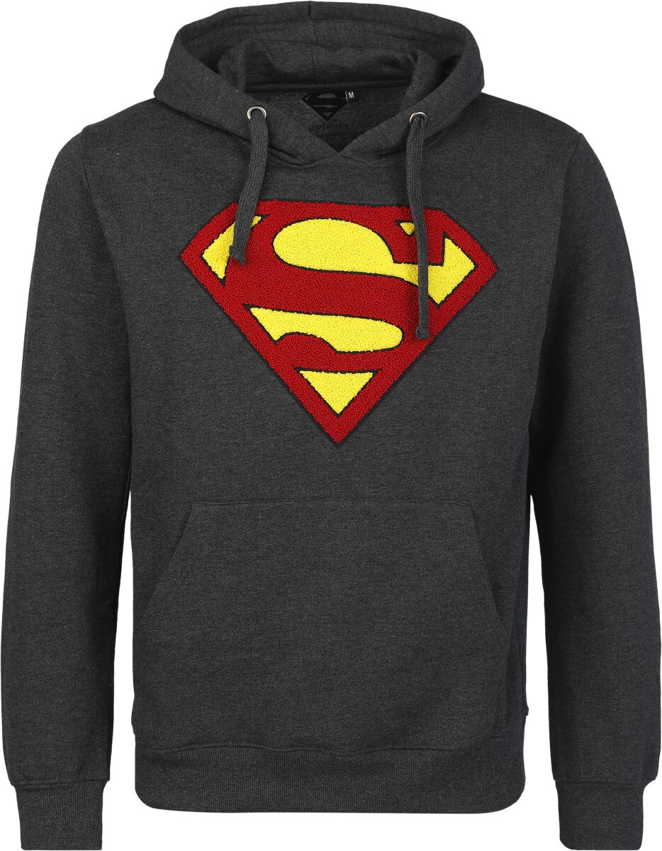 Superman - DC Comics Kapuzenpullover - Logo - S bis XXL - für Männer - Größe L - schwarz  - Lizenzierter Fanartikel von Superman