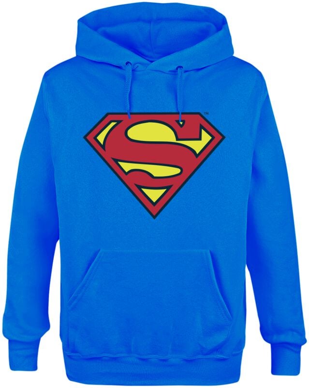 Superman - DC Comics Kapuzenpullover - Shield Logo - S bis XXL - für Männer - Größe M - blau  - Lizenzierter Fanartikel von Superman