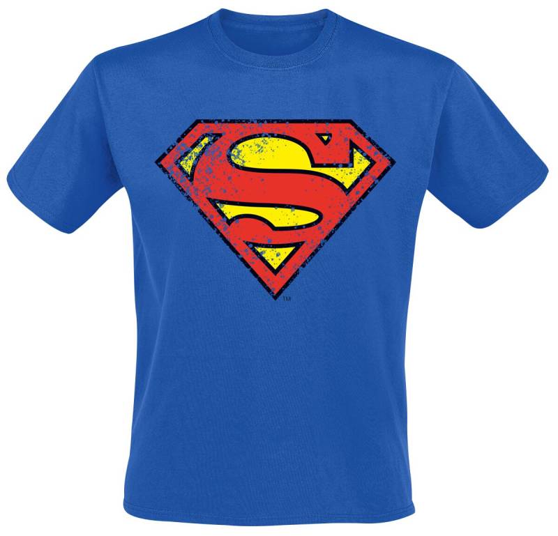 Superman - DC Comics T-Shirt - Crest - S bis XXL - für Männer - Größe S - blau  - Lizenzierter Fanartikel von Superman
