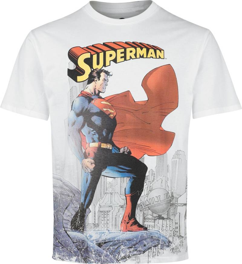 Superman Daily Planet T-Shirt weiß in M von Superman