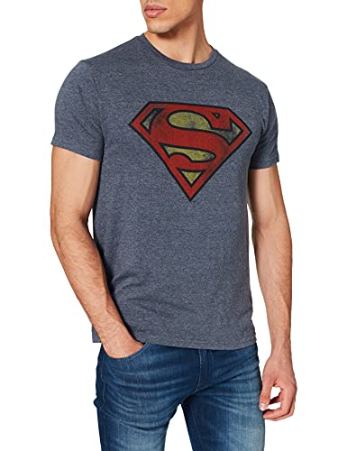 Superman Herren T-Shirt, blau, L von Superman