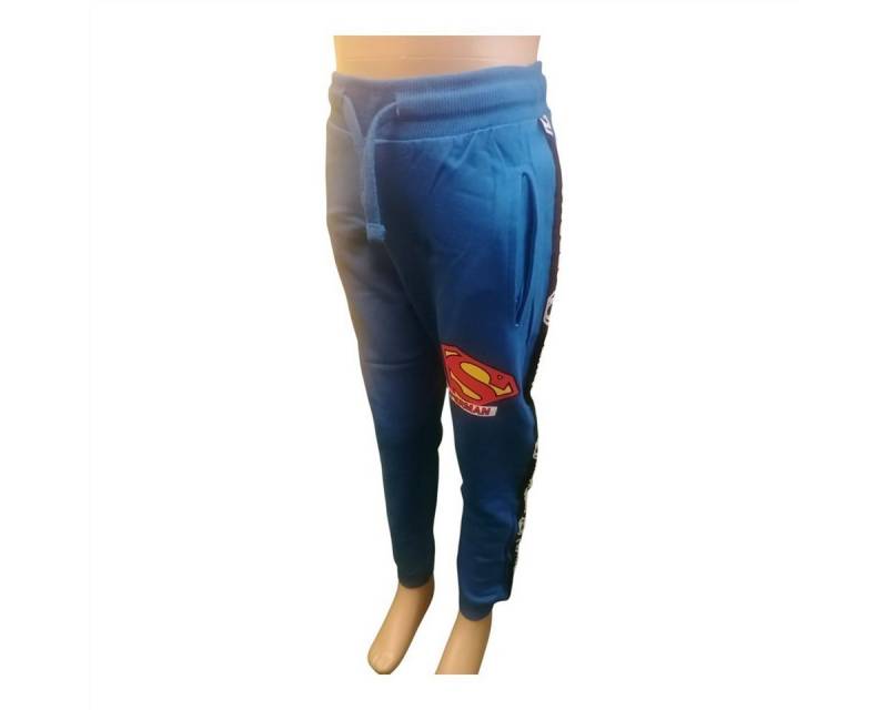 Superman Jogginghose Jogginghose für Jungen 104-134, 100 % Baumwolle, Schwarz/Blau – Superm von Superman