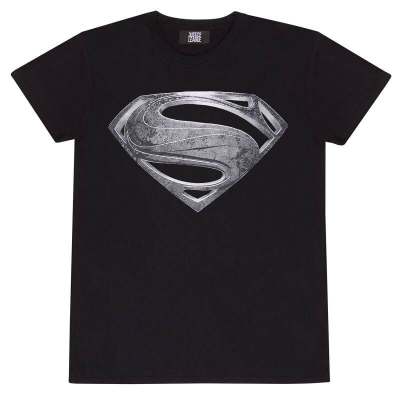 Superman Justice League - Black Logo T-Shirt schwarz in XXL von Superman