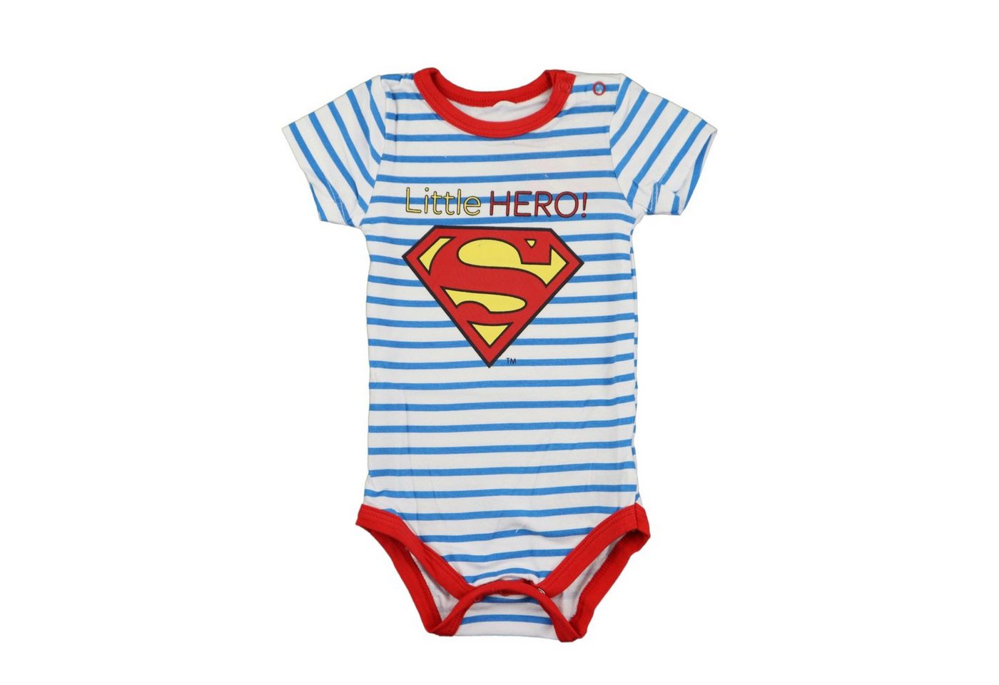 Superman Kurzarmwickelbody Superman Little Hero kurzarm Baby Body Strampler Gr. 68 bis 92 von Superman