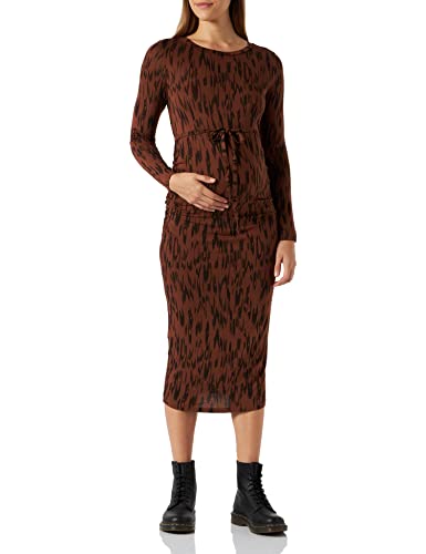 Supermom Damen Dress Alva Long Sleeve All Over Print Kleid, Brunette - N007, 40 EU von Supermom