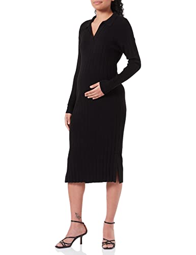 Supermom Damen Dress Avery Long Sleeve Kleid, Black - P090, 36 EU von Supermom