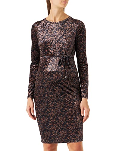 Supermom Damen Dress Chelsea Long Sleeve All Over Print Kleid, Black-P090, L von Supermom