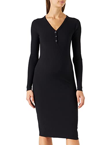 Supermom Damen Dress Clarkson Nursing Long Sleeve Kleid, Black-P090, XS von Supermom