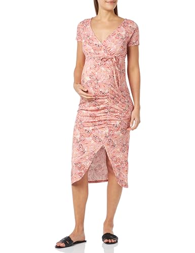 Supermom Damen Dress Foley Nursing Short Sleeve All Over Print Kleid, Mock Orange - N068, 42 EU von Supermom