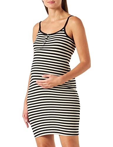 Supermom Damen Dress Sleeveless Stripe Kleid, Black-P090, XL von Supermom