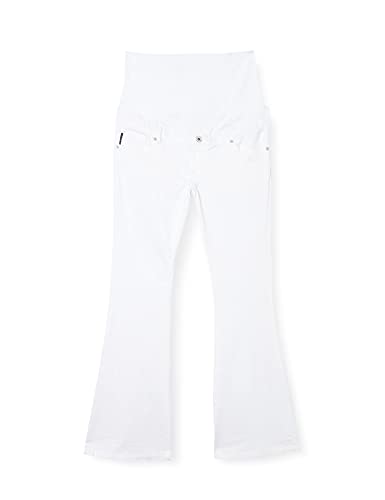 Supermom Damen OTB Flared White Jeans, Denim-P117, 32 von Supermom