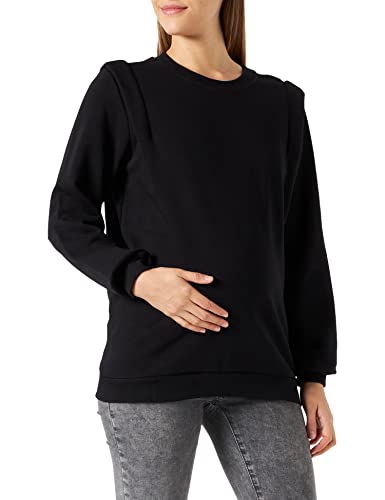 Supermom Damen Sweater Buckley Long Sleeve Pullover, Black - P090, 44 EU von Supermom