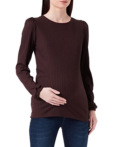 Supermom Damen Top Clio Long Sleeve T-Shirt, Seal Brown-N013, S von Supermom