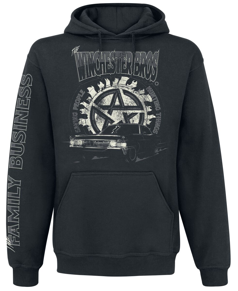 Supernatural Kapuzenpullover - Winchester Bros. - S bis XXL - für Männer - Größe M - schwarz  - EMP exklusives Merchandise! von Supernatural