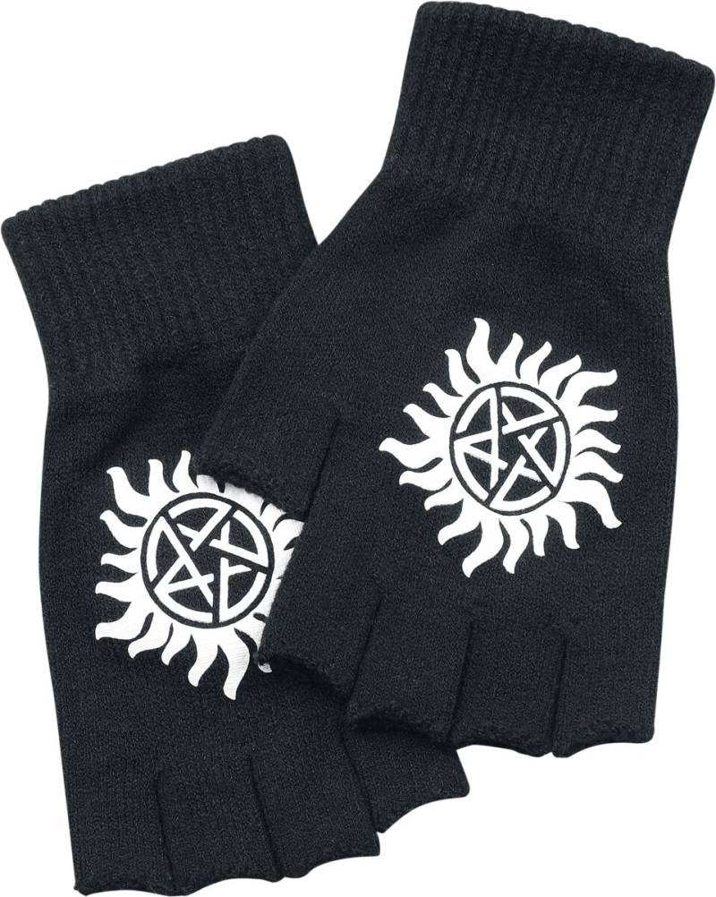 Supernatural Logo Fingerless Gloves Kurzfingerhandschuhe schwarz von Supernatural