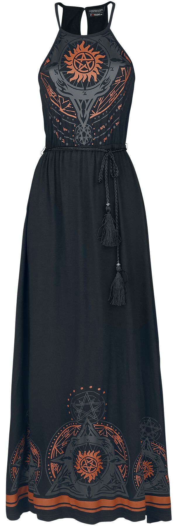 Supernatural Mandala Langes Kleid schwarz in XXL von Supernatural