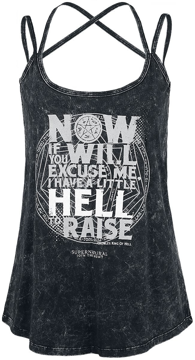 Supernatural Top - Hell To Raise - S bis XXL - für Damen - Größe XL - schwarz  - EMP exklusives Merchandise! von Supernatural