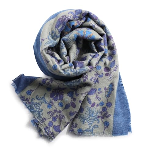 Superora Damen Schals Weiche Warm Stola Herbst Winter Gedruckt Langer Schal Scarf Florales Gedrucktes Muster 190cm*65cm von Superora