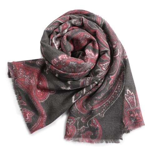 Superora Damen Schals Weiche Warm Stola Herbst Winter Gedruckt Langer Schal Scarf Print Multicolour Paisley Muster 190cm*65cm von Superora