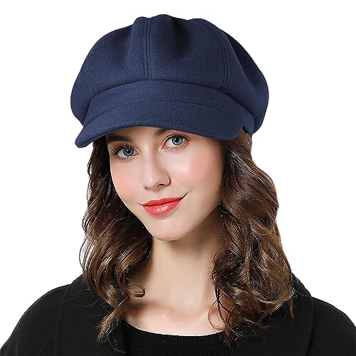 Superora Damen Schirmmütze Barett Ballonmütze Cap Gatsby Schirm Winter Mütze Newsboy von Superora