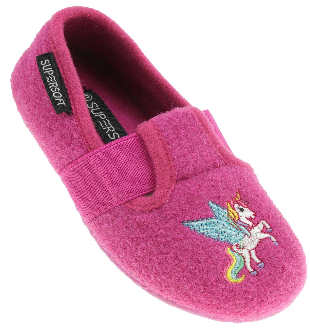 Kinder Hausschuhe FUCHSIA - Gr. - 24 von Supersoft