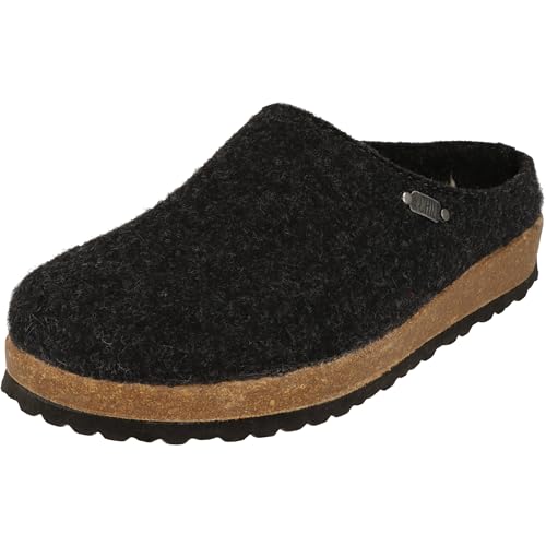 Supersoft Damen Hausschuhe gefüttert Clogs 522-474 weiche Filz Hüttenschuhe (Dk.Grey, EU Schuhgrößensystem, Erwachsene, Damen, Numerisch, M, 38) von Supersoft