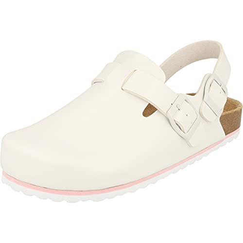 Supersoft Damen Schuhe Praxis Ärzte Clogs Eva Pantoletten Weiß (eu_Footwear_Size_System, Adult, Women, Numeric, medium, Numeric_36) von Supersoft