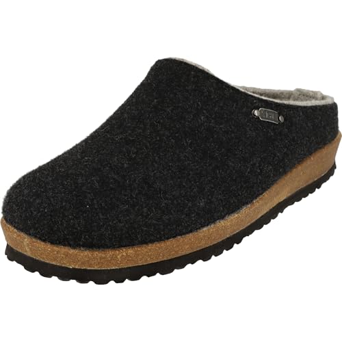 Supersoft Herren Komfort Hausschuhe Clogs 511-181 Hüttenschuhe Filz Slipper Pantoffeln (Dk.Grey, EU Schuhgrößensystem, Erwachsene, Herren, Numerisch, M, 43) von Supersoft