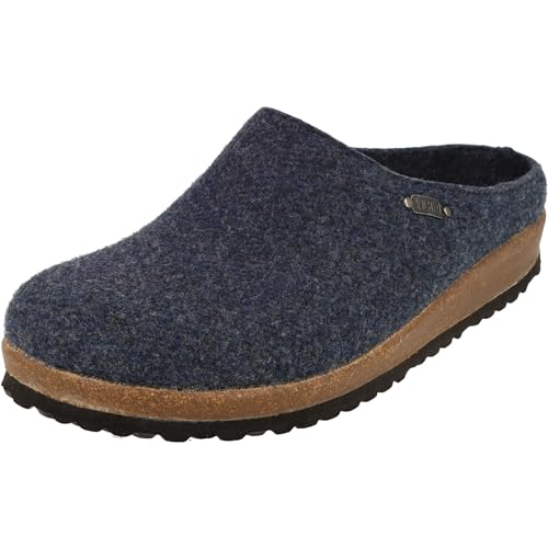 Supersoft Herren Schuhe Clogs 511-153 Filz Hüttenschuhe Hausschuhe Dunkelblau (EU Schuhgrößensystem, Erwachsene, Herren, Numerisch, M, 41) von Supersoft