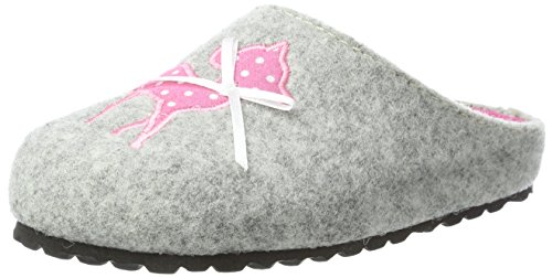 Supersoft Mädchen 542 126 Pantoffeln, Grau (Grey) von Supersoft