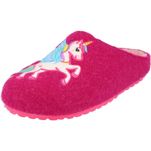 Supersoft Mädchen Komfort Schuhe 542-379 warme Pantoffeln Hausschuhe Einhorn Clogs (Lt.Pink, EU Schuhgrößensystem, Grundschulkind, Damen, Numerisch, M, 33) von Supersoft