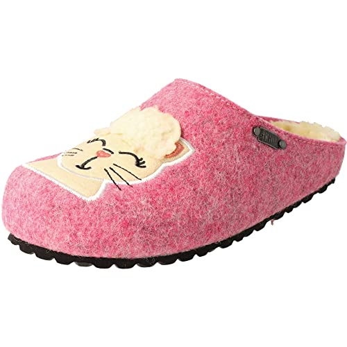 Supersoft Mädchen Schuhe 542-303 Pantoffeln Hausschuhe Katze gefüttert Pink (numeric_29) von Supersoft