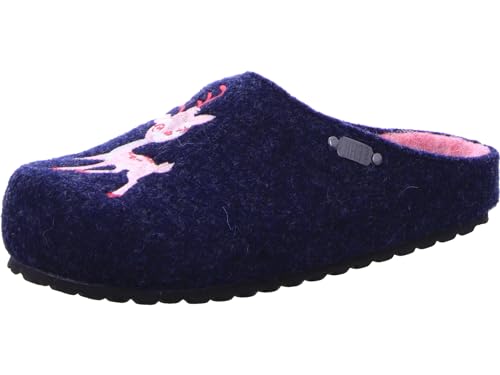 Supersoft Mädchen Schuhe 542-340 Pantoffeln Clogs Hausschuhe Rehmotiv Navy (EU Schuhgrößensystem, Grundschulkind, Numerisch, M, 30) von Supersoft