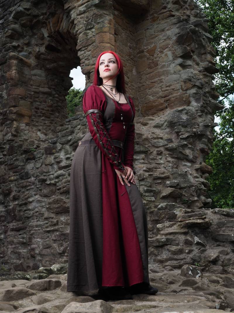 Froya Kleid Wikinger Larp Cosplay Mittelalter Fee Elfen Pagan Renfaire Renaissance Kostüm Handfasting Wicca Larp Reenactment von SuperstitchousCo