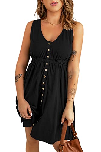 Sommerkleid Damen Leicht Strandkleid Kleid Damen Sommer Shirtkleid Kurz Sommerkleid Für Frauen Kleid Mit Knopfleiste Mehrfarbig von Supersun