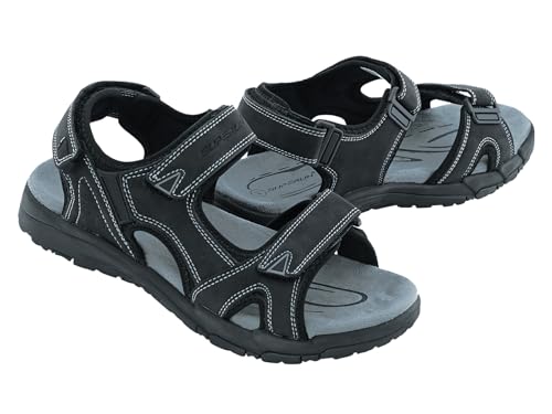 Damen Herren Trecking Sandalen Sommerschuhe Outdoor Wandern Freizeit Gr. 36-46 (Black M, EU Schuhgrößensystem, Erwachsene, Numerisch, M, 42) von Superun