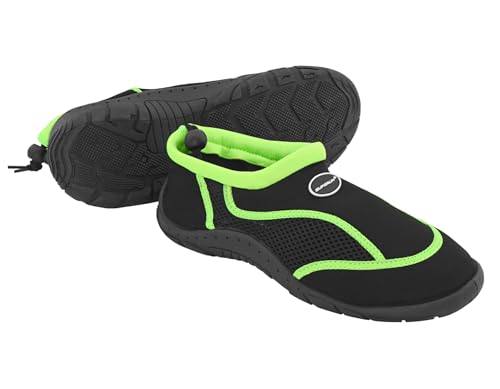 + Schwimmschuhe + Badeschuhe + Surfschuhe + Strandschuhe + Wassersport + Neopren (Black/Applegreen, EU Schuhgrößensystem, Erwachsene, Numerisch, M, 41) von Superun