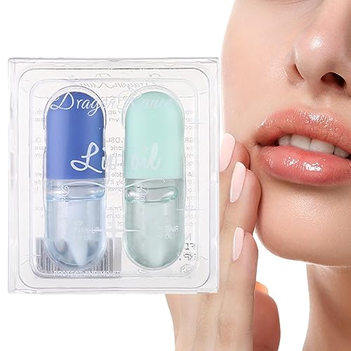 Klares Lippenöl,2 Stück transparentes feuchtigkeitsspendendes Lippenöl mit Antihaftbeschichtung - Essence Lip Gloss, langanhaltende Lippenpflege-Essenz, feuchtigkeitsspendender Lipgloss für Suphyee von Suphyee