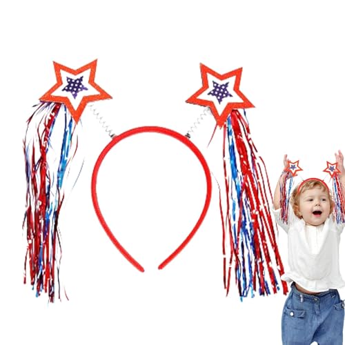 Patriotisches Stirnband, 4. Juli-Stirnbänder,Süßes patriotisches Stirnband für Frauen | Patriotisches Partyzubehör und Zubehör, Dekorationen, Haarband für Partygeschenke von Suphyee