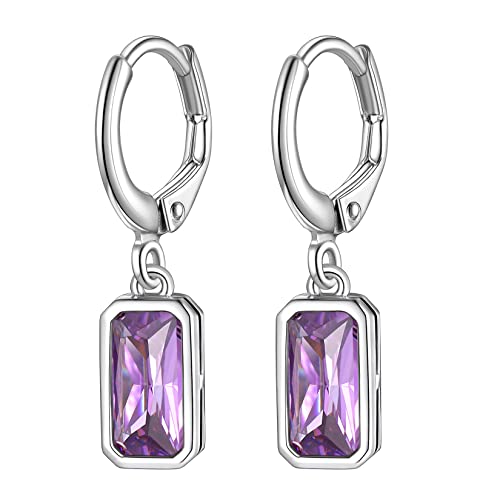 Suplight 925 Sterling Silber Juni Birthstone Hoop Dangle Ohrringe Smaragd Schliff erstellt Alexandrit lila Tropfen Ohrringe Girls 'Drop & Dangle Ohrringe Suplight 925 Sterling Silber Juni Birthstone Hoop Dangle Ohrringe Smaragd Schliff erstellt Alexandrit lila Tropfen Ohrringe Girls 'Drop & Dangle Ohrringe von Suplight