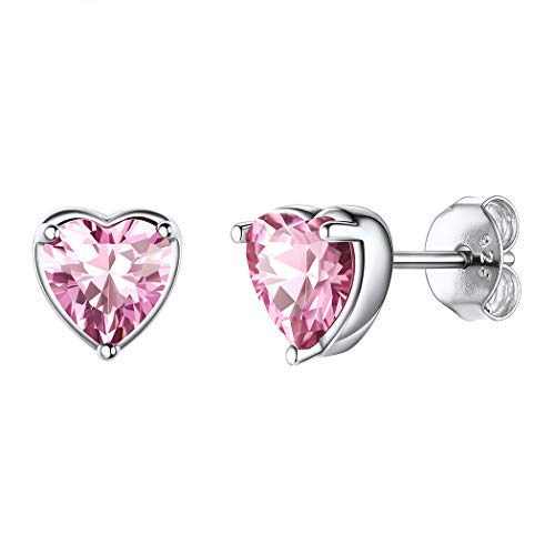 Suplight Damen Ohrstecker Silber 925 Geburtsstein Oktober Turmalin Herz Ohrringe mit pink Zirkonia Mädchen Minimalist Ohr Piercing Ohrschmuck Kristall Accessoire für Freundin Ehefrau Schwester Suplight Damen Ohrstecker Silber 925 Geburtsstein Oktober Turmalin Herz Ohrringe mit pink Zirkonia Mädchen Minimalist Ohr Piercing Ohrschmuck Kristall Accessoire für Freundin Ehefrau Schwester von Suplight