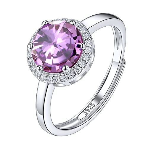 Suplight Damen Ringe aus 925 Sterling Silber Kristall Fingerring mit Geburtsstein Juni in Rundschnittform Zirkonia Damenring Synthetischer Alexandrit Suplight Damen Ringe aus 925 Sterling Silber Kristall Fingerring mit Geburtsstein Juni in Rundschnittform Zirkonia Damenring Synthetischer Alexandrit von Suplight