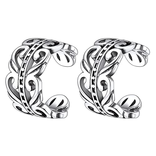Suplight Ear Cuff Silber Ohrclips Damen ohne Ohrlöcher Ohrmanschette Silber 925 Helix Piercing Ohrklemme Frauen Ohrringe ohne Stecker Ohrschmuck von Suplight